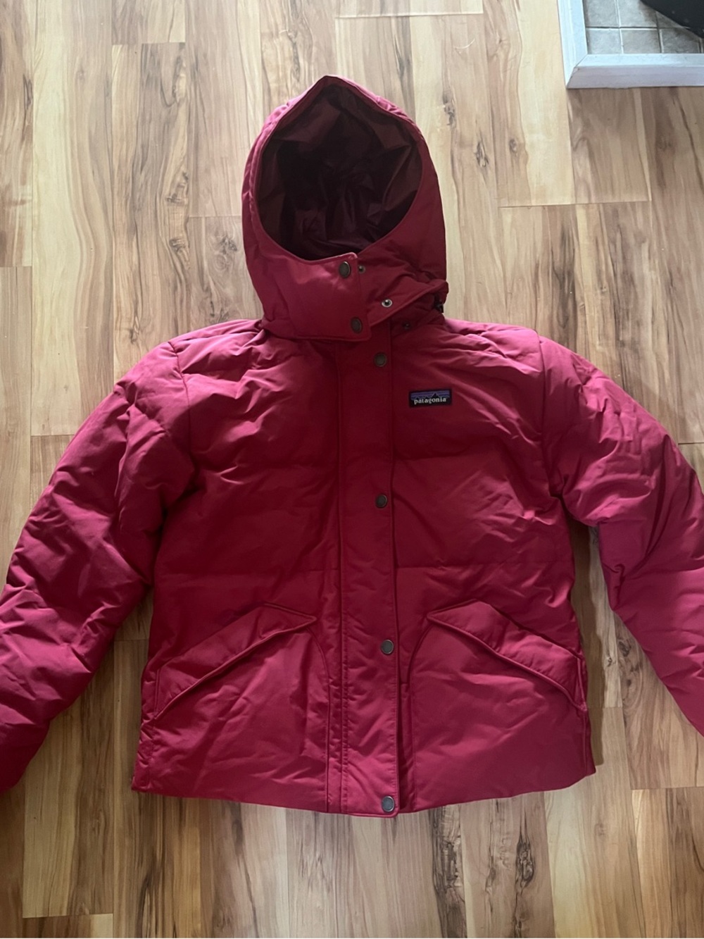 Patagonia Downdrift Hooded Puffy Jacket in Wax Red